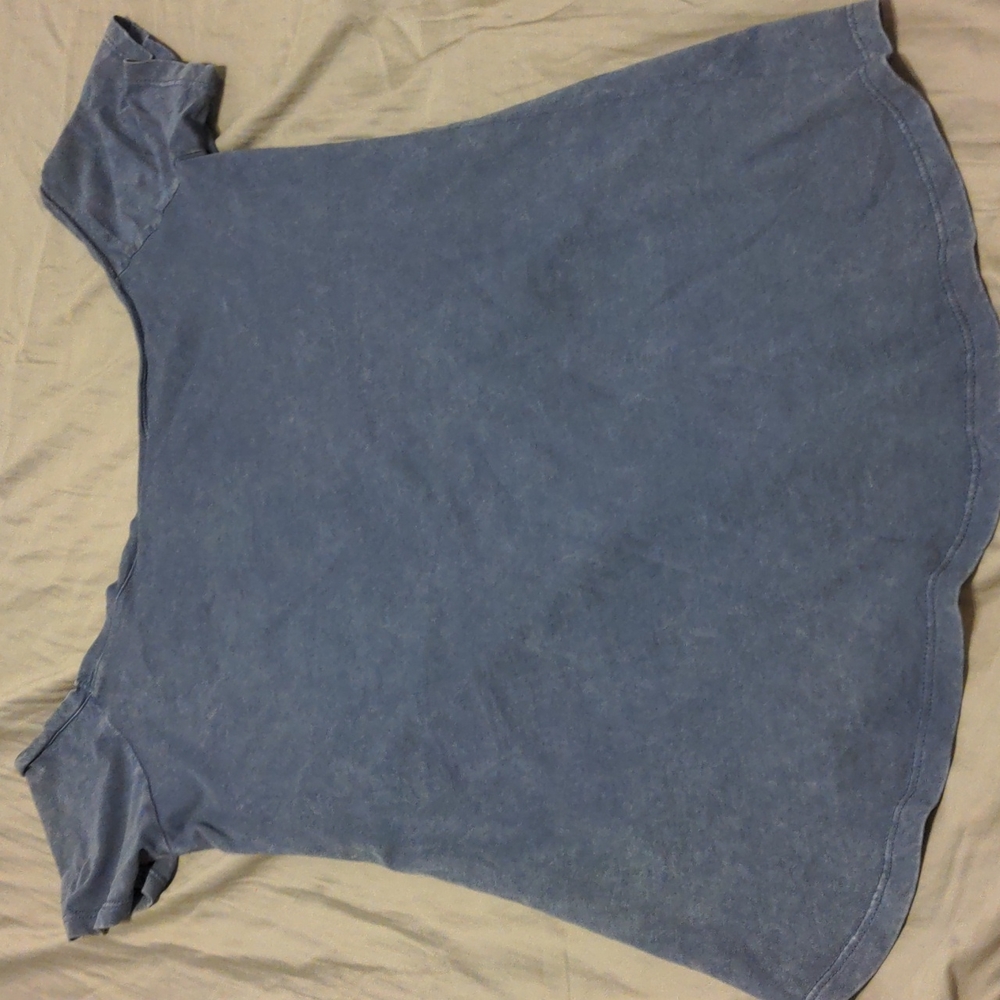 Harley Davidson Blue Boat Neck Short Sleeve Tee. Size Xsmall. Great Condition. - Picture 4 of 4